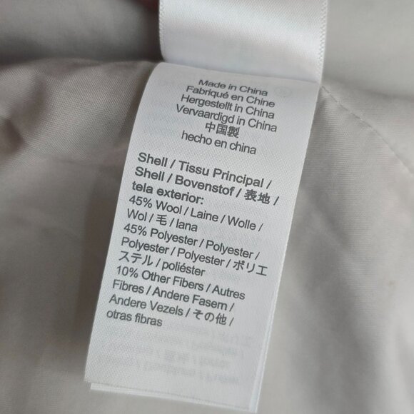 J. Crew Gray Wool Vail Fur Hooded Parka Coat Long Jacket Women Size 14 - Picture 11 of 11